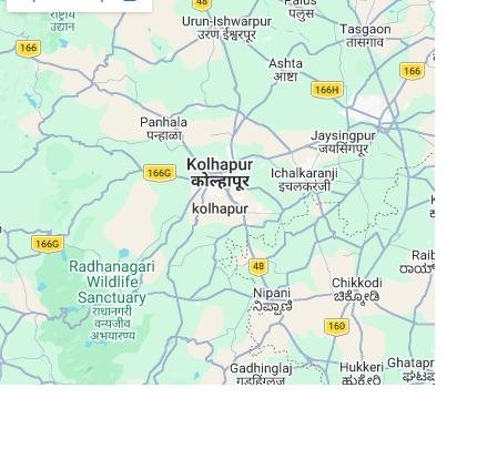 Map showing Kolhapur office location